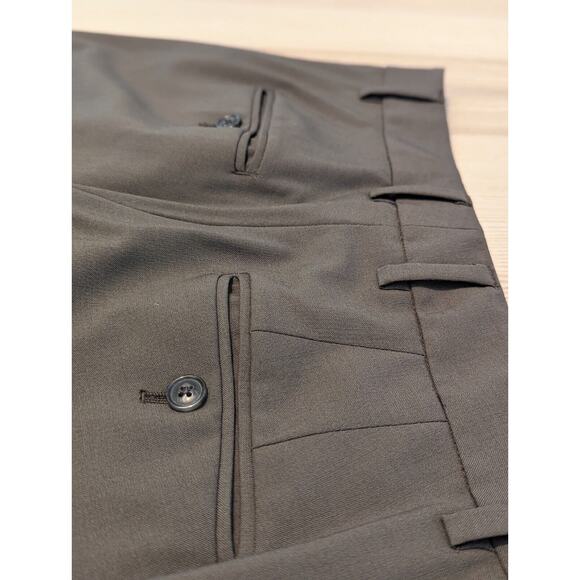 Vince Womens Wool Trousers Pants Size 4 Brown Tuxedo Stripe Classic Work Office - Picture 6 of 9